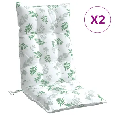 vidaXL Blazine za stole 2 kosa vzorec listov oxford tkanina