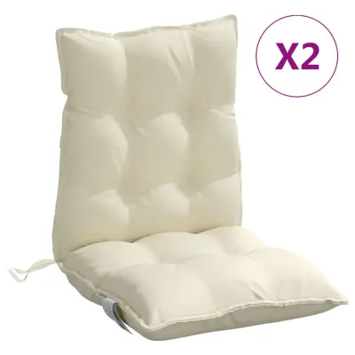 vidaXL Blazina za stol 2 kosa krem oxford tkanina