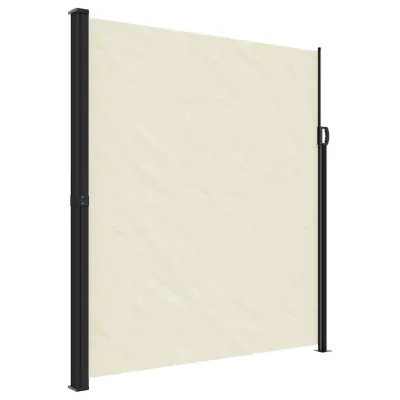 vidaXL Zložljiva stranska tenda krem 220x600 cm