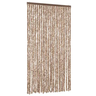 vidaXL Zavesa proti mrčesu bež in temno rjava 100x230 cm šenilja