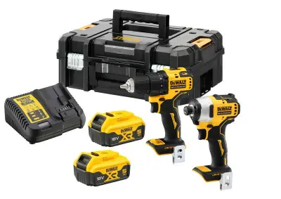Dewalt Combo 18V DCD708 DOCKRIVER + DCD809 Twist 2x5.0ah Tstak DCK2061P2T