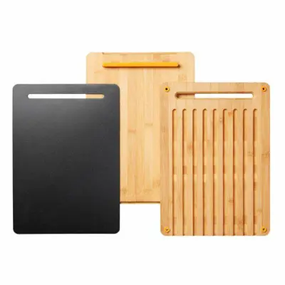 Fiskars set 3 bambusovih plošč za rezanje funkcionalnih oblik
