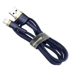 Trpežni najlonski kabel USB kabel Iphone Lightning QC3.0 1.5A 2M moder