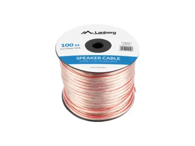 Lanberg Altavoz kabel 2x2,5mm2 100m Transparente
