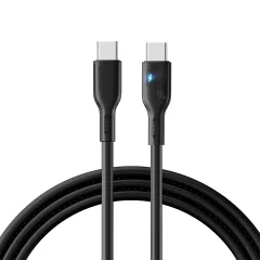 USB-C kabel z LED 100W, 2m, črn