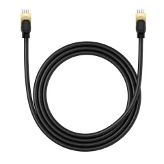 Hitri kabel LAN Ethernet omrežni kabel RJ-45 cat.8 40Gbps okrogel 1,5m črn