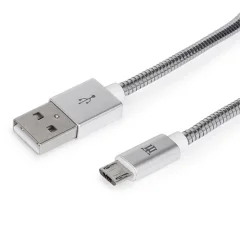 Kabel Maillon Premium Micro USB 2,4 Metal Plateado 1M