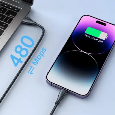 iPhone Surpass Series USB - kabel Lightning 2.4 3m črn