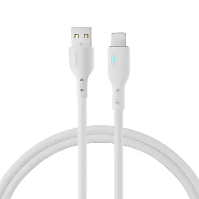 iPhone kabel z LED indikatorjem USB - Lightning 2.4A 1.2m bel