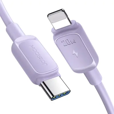 Kabel za iPhone USB-C - Lightning 20W 1.2m vijoličen