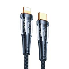 Kabel z inteligentnim stikalom USB-C - iPhone Lightning 1.2m - črn