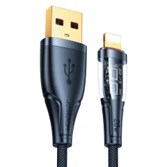Kabel z inteligentnim stikalom USB-A - iPhone Lightning 1.2m - črn