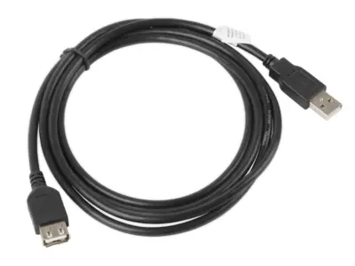 Lanberg USB 2,0 Ženska 1,8m črni podaljški kabel 1,8m črna