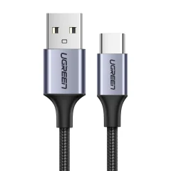 Pleten kabel USB - USB-C Quick Charge 3.0 3A 0,5m siv