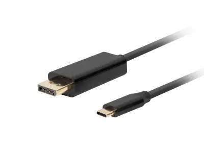 Kabel USB-C A Displayport Lanberg macho/macho 0,5m 4K 60Hz Negro