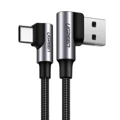 Kotni pleten kabel USB - USB-C Quick Charge 3.0 0,5 m siv