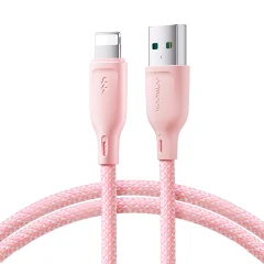 Kabel za iPhone Multi-Color Series USB-A - Lightning 3A 1m roza