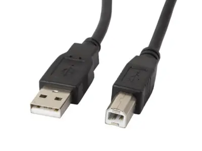 Kabel Lanberg tiskalnik USB moški do USB moški črn 0,5 m