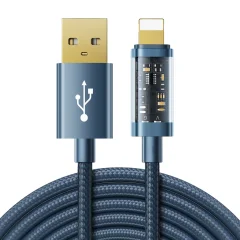 iPhone USB - Lightning kabel za polnjenje in prenos podatkov 2.4A 20W 2m moder