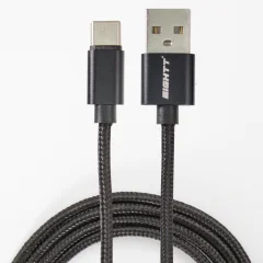 Kabel osemt USB 2.0 A tipa C 1M Traitzado de Nylon Negro