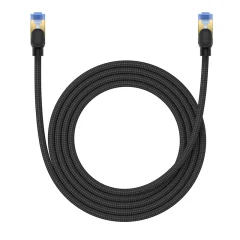 Omrežni kabel Fast LAN RJ45 cat.7 10Gbps, pleten, 2m, črn