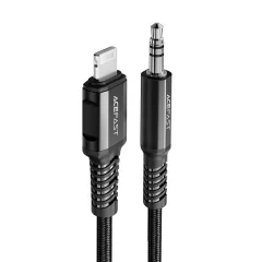 AUX audio kabel za iPhone MFI Lightning - 3,5mm mini jack 1,2m črn