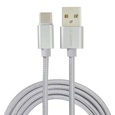 EIGHTT KABEL USB 2.0 A TIP C 1M SREBRNE NAJLONSKE PLETENICE