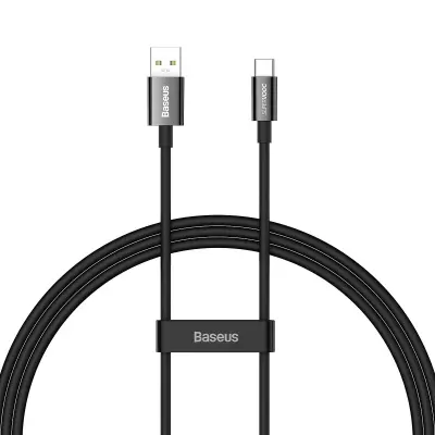 Superior Series SUPERVOOC kabel USB-A na USB-C 65W 1m črn