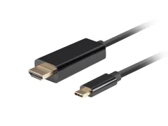 USB-C kabel in HDMI Lanberg Macho/Macho 4K 60Hz 1M črnec