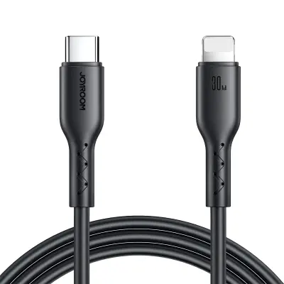 Kabel za iPhone Flash-Charge Series USB-C - Lightning 30W 2m črn