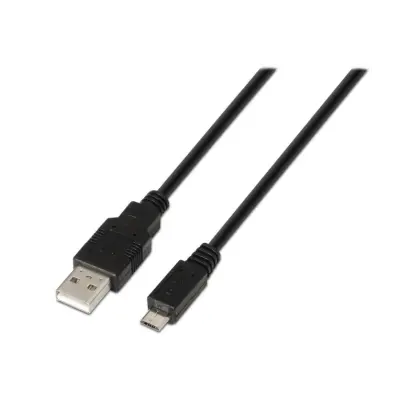 Kabel aisens USB 2.0 tipo a m-micro b m črnec 0,8m