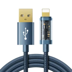 iPhone USB - Lightning kabel za polnjenje in prenos podatkov 2.4A 20W 1.2m moder