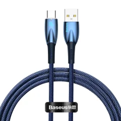 Kabel za hitro polnjenje Glimmer USB-A - USB-C 1m - moder