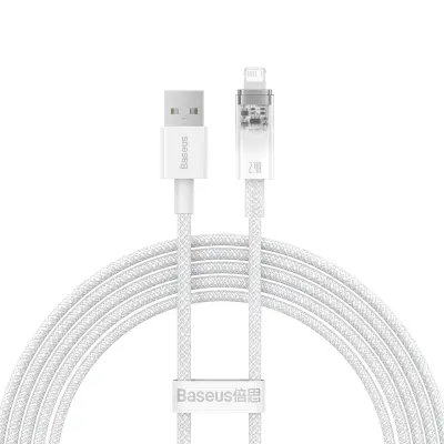 Pleten kabel za iPhone Explorer Series USB - Lightning 2.4A 2m bel