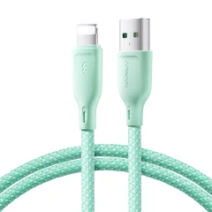 Kabel za iPhone Multi-Color Series USB-A - Lightning 3A 1m zelen