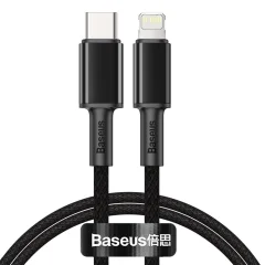 Kabel za iPhone USB-C - Lightning fast charging 20W 1m - črn
