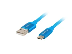 Kabel USB Lanberg 2.0 Macho/Micro USB Macho Quick Charge 3.0 1M Azul