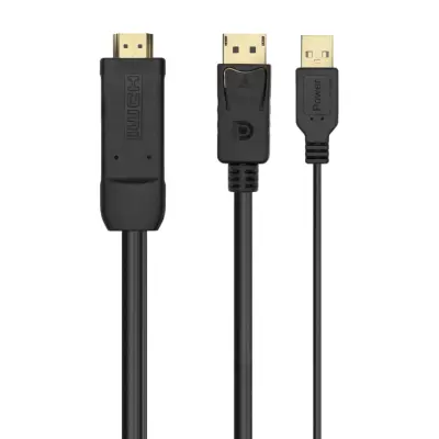 Aisens kabelski konsor Active HDMI A DisplayPort V1.2 HDMI M-USB M-DP M NEG 1,8M