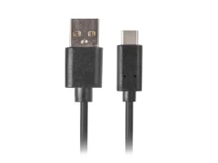 Kabel USB Lanberg 2.0 Macho/USB C Macho Quick Charge 3.0 1,8m Negro