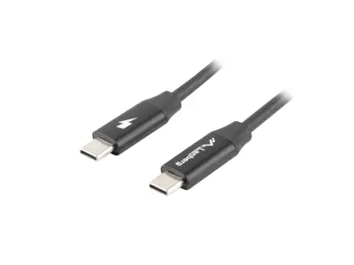 Kabel USB Lanberg 2.0 Macho/USB C Macho Quick Charge 4.0 1,8m Negro
