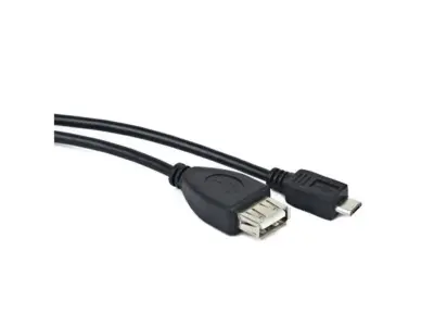 USB kabel Lanberg Micro M in USB-A F 2.0 OTG Negro 15cm OEM