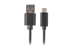 Kabel USB Lanberg 2.0 Macho/USB C Macho Quick Charge 3,0 0,5m Negro
