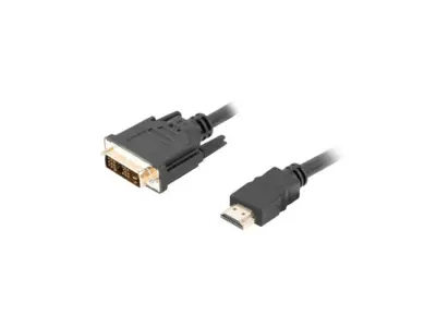 Kabel Hdmi Lanberg macho/dvi-d 18+1 macho enojna povezava 1,8m črnec