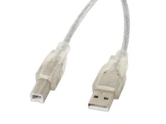 Kabel USB 2.0 Lamberg USB-A Macho A USB-B Macho 1,8M Ferrita Transp