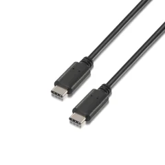 Kabel Aisens USB 2.0 3A TIPO USB-C M-USB-C M Negro 1,0M