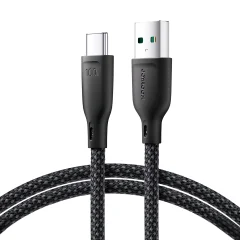 Večbarvna serija USB-A - USB-C kabel 100 W za hiter prenos 1 m črn