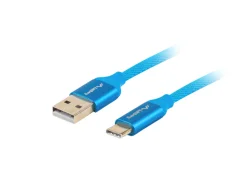 Kabel USB Lanberg 2.0 Macho/USB C Macho Quick Charge 3.0 1M Azul