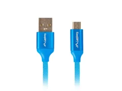 Kabel USB Lanberg 2.0 Macho/Micro USB Macho Quick Charge 3.0 1,8m Azul