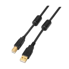 USB 2.0 visokokakovostni kabel tiskalnika s feritom Type A M-B M Black 2,0M