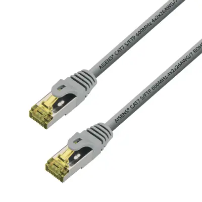 AISENS KABEL RDEČ LATIGUILLO RJ45 LSZH CAT.7 600 MHZ S FTP PIMF AWG26 SIVA 10M